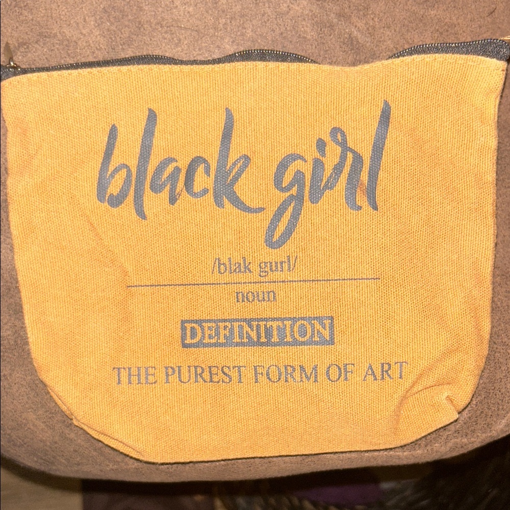 Black Girl Definition Makeup Bag - Brown